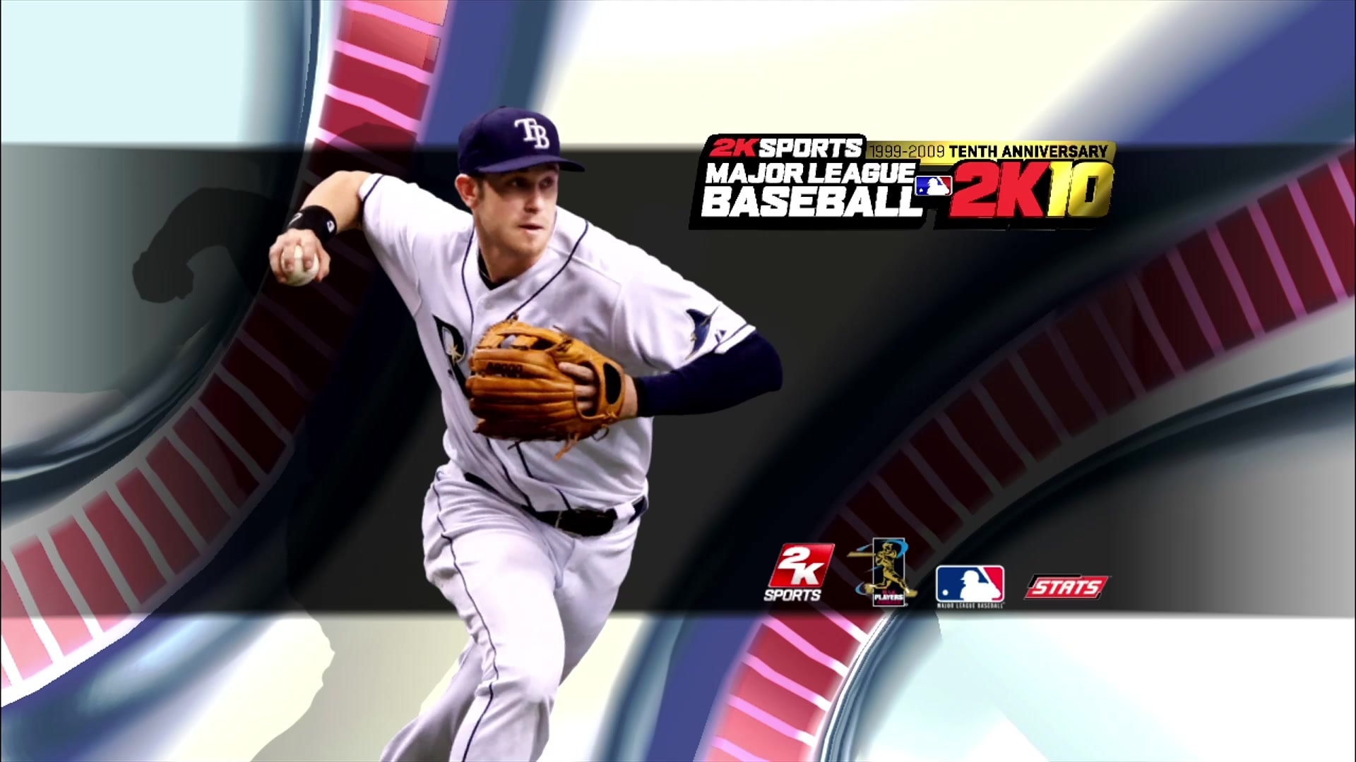 Major League Baseball 2K10 title screen for Xbox 360